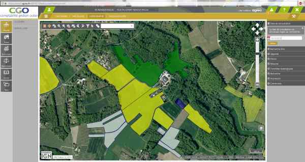 Interface gestion parcellaire Interface gestion parcellaire