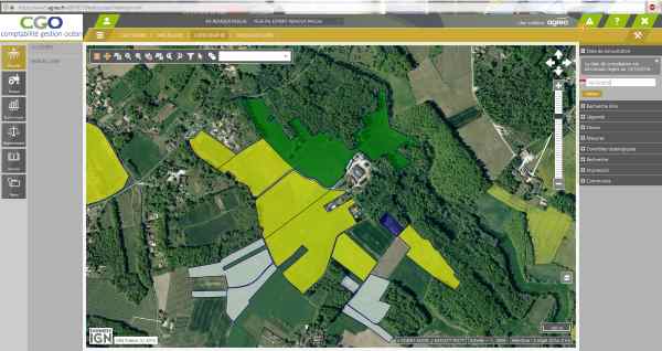 Interface gestion parcellaire