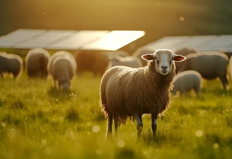 agrivoltaisme, l'association panneaux photovoltaïques élevage ovins