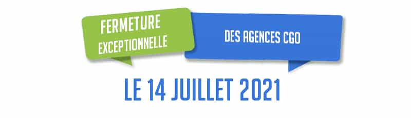 fermeture exceptionnelle CGO 2021