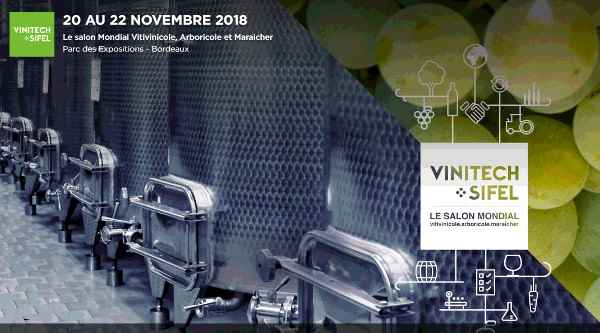 Salon VINITECH-SIFEL 20 au 22 Novembre 2018 à BORDEAUX



