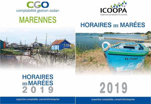Horaires Marées 2019 Marennes &amp; Vannes


